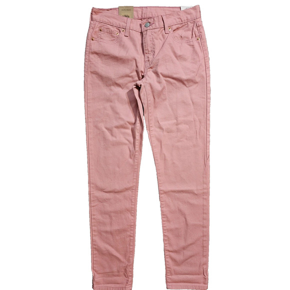 NWT Levi’s Womens Boyfriend Jeans 26x30 Pink Mid Rise Tapered Leg 100% Cotton - Picture 1 of 9